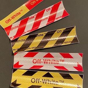 Off white reflective stickers